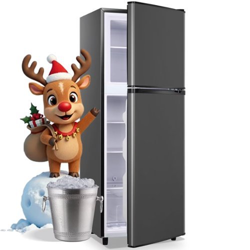 Tacool - 5.0 Cu.Ft Refrigerator with Freezer, Small Fridge with 7 Settings Temperature Control - Gray-Front_Standard 