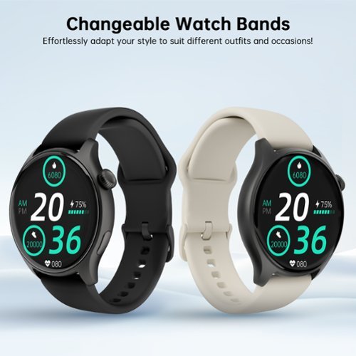 Hunkstar AMOLED SA200 Smart Watch, HD Touch Screen BT Call Heart Rate/Sleep/Blood Oxygen Monitor IP68 Waterproof for Men Women - Black BUY IN QATAR