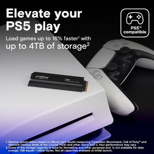 Crucial T500 2TB Internal SSD PCIe Gen 4x4 NVMe M.2 with Heatsink for PS5 BUY IN SAUDI ARABIA