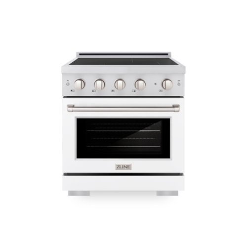 ZLINE - 30 in. 4.2 cu. ft. Paramount Freestanding Induction Range with 4 Burners and Electric Oven with White Matte Door - Matte White