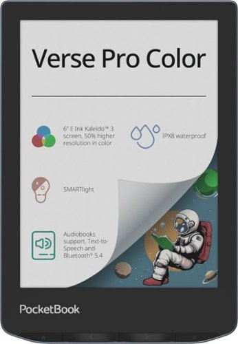 PocketBook - Verse Pro Color | 6" e-Reader | Color Screen | Text-to-Speech & Bluetooth | Audio | SMARTlight | Waterproof - 2025 - Stormy Sea-Front_Standard 