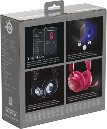 SteelSeries Arctis Nova 7 Gen 2 Wireless Over-The-Ear Multi Gaming Headset for PC, PS5, Switch, Handheld - Magneta BUY IN DUBAI