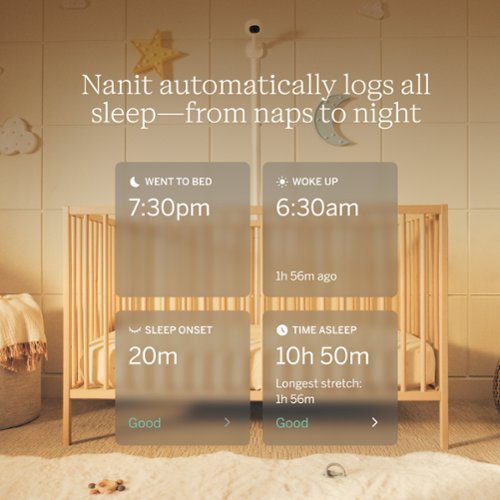 Nanit Pro Smart Baby Monitor & Floor Stand - White GLOBAL SHIPPING