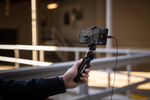 Sennheiser XS Lav USB-C Mobile Kit Omnidirectional Clip-on Microphone with Smartphone Clamp & Manfrotto PIXI Mini Tripod BUY ONLINE