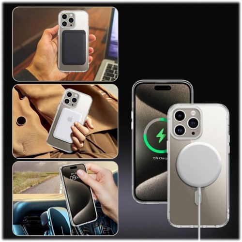 SaharaCase Hybrid-Flex Kickstand Case with MagSafe for Apple iPhone 15 Pro - Clear BUY IN EUROPE