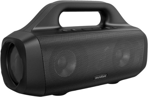 Soundcore - Anker Motion Boom Waterproof Bluetooth Speaker - Black-Front_Standard 