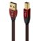 AudioQuest - Cinnamon USB-A > B 16.4' Digital High-Definition Audio Cable with USB-A to USB-B Connectors - Red on Black-Front_Standard