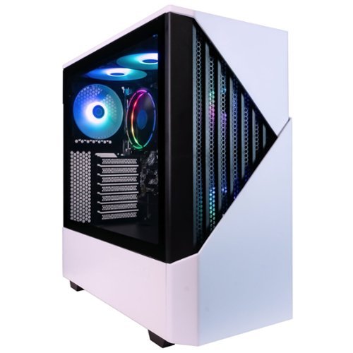 Periphio - Castle Gaming PC Desktop - AMD Ryzen 7 CPU, Vega 8 Graphics, 32GB RAM, 2TB Storage-WiFi Built-In-Win 11 Gaming - White-Front_Standard 