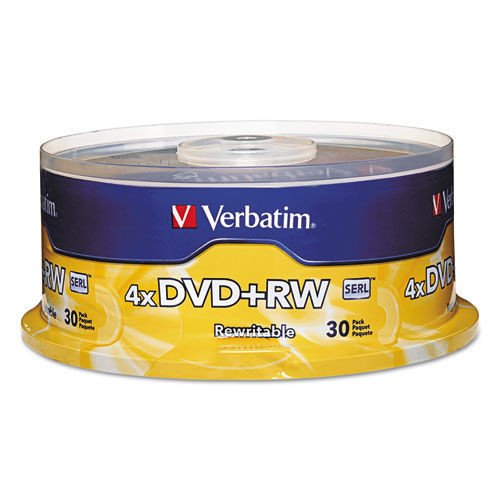 Verbatim - 4x DVD+RW Discs (30-Pack) - Silver-Front_Standard