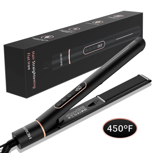 NEXPURE 1 Inch Flat Iron 2 in 1 Hair Straightener Curling Iron NEXPURE 1 Inch Flat Iron 2 in 1 Hair Straightener Curling Iron