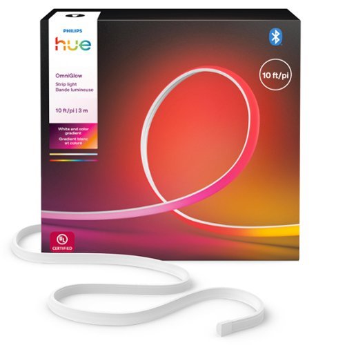 Philips - Hue OmniGlow Strip Light 10 feet - White-Front_Standard 