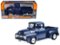 1956 Ford F-100 Pickup Truck Blue 1/24 Diecast Model Car by Motormax - Dark Blue-Front_Standard