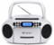 Emerson - Portable CD Player Boombox with Cassette Player Combo, Tape Recorder, AM/FM Radio, AUX Input, (EPB-3003 - Gray-Front_Standard