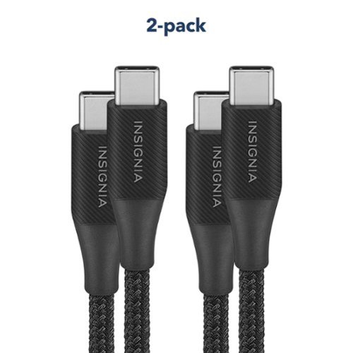 Insignia™ 6' USB-C to USB-C Braided Charge-and-Sync Cables (2-Pack) - Black BUY IN MIDDLE EAST
