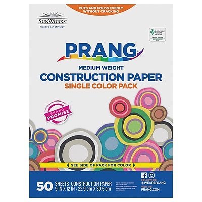 Prang - 9" x 12" Construction Paper, 50 Sheets/Pack (P8403-0001) - Yellow