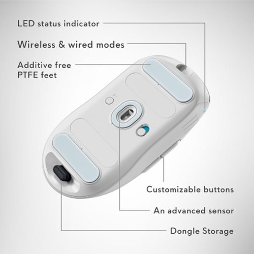 Alienware Pro Wireless Optical Gaming Ambidextrous Mouse - Wired - Lunar Light SHOP ONLINE