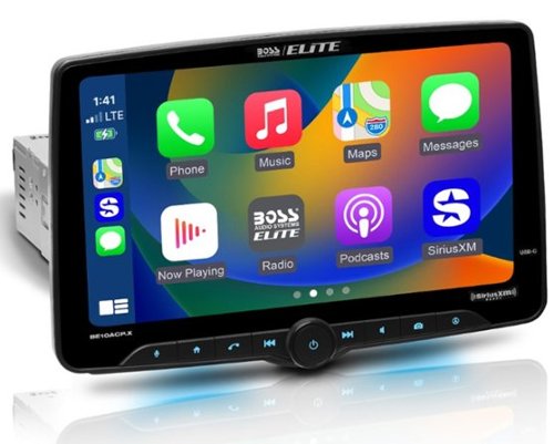 BOSS Audio - BOSS Elite Single-DIN Car Stereo Apple CarPlay Android Auto, 10.1-Inch Floating Touchscreen, Sirius XM-Ready, Bluetooth - Black