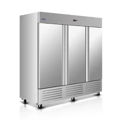 Front. Boyel Living - Silver Commercial Upright Freezer 72 Cu.ft 2 Door 80.71-in L x 29.13-in W x 82.91-in H ETL Approved - Silver.