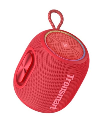 Tronsmart - T8 Mini Ultra-Portable Bluetooth Speaker, 16W Big Bass, 360° Sound, IPX7 Waterproof, 20H Playtime, Custom EQ & Light - Red-Front_Standard 