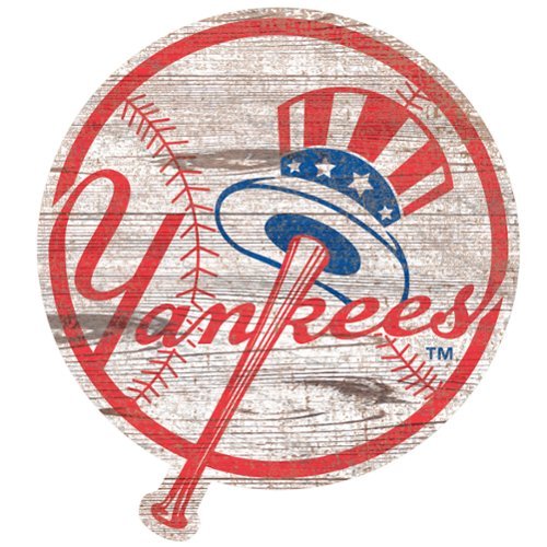 Fan Creations - New York Yankees Distressed Logo Cutout Sign - Multicolor-Front_Standard 