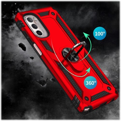SaharaCase Military Kickstand Case for Motorola G Stylus 4G 2022 - Red WHERE TO BUY