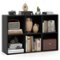 Costway - 6-Cube Bookcase Modern 3-Tier Storage Organizer Horizontal Vertical Bookshelf - Black-Front_Standard
