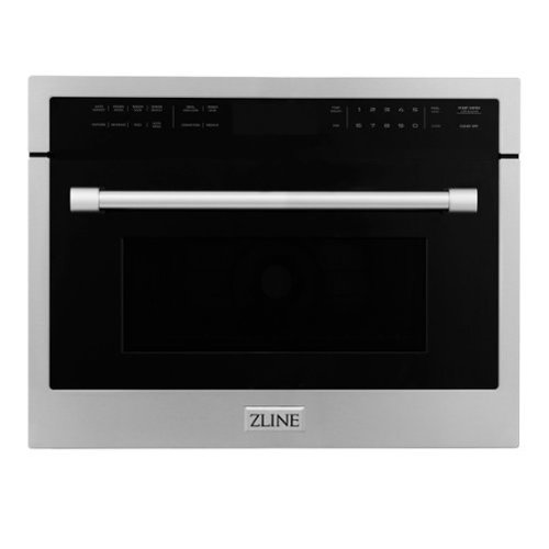 ZLINE - 24 in. 1.6 cu. ft. Built-in Convection Microwave Oven with Speed and Sensor Cooking - Stainless Steel-Front_Standard 