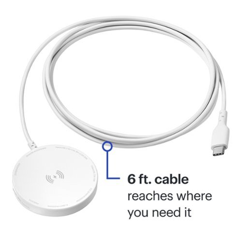 Best Buy essentials™ 10W Magnetic Wireless Charger for iPhone or Devices Compatible with MagSafe & Qi Charging - White GLOBAL SHIPPING