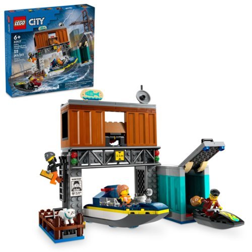 LEGO - City Police Speedboat and Crooks’ Hideout Pretend Play Toy 60417