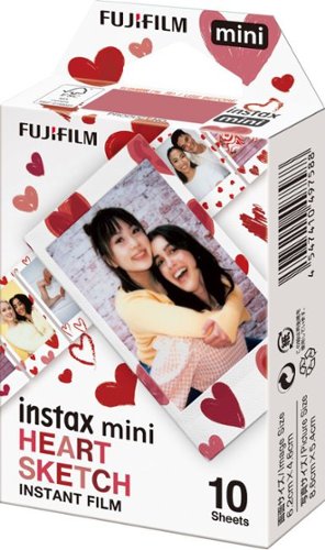 Fujifilm - instax mini Specialty Instant Film 10pk - Heart Sketch
