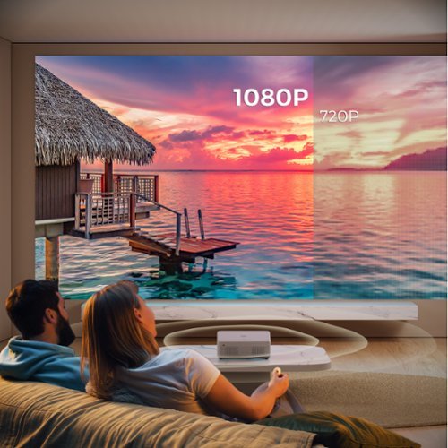 Vankyo Leisure 570B Native 1080P Wireless Smart WebOS Single LCD Mini Projector, Screen Included - White GLOBAL SHIPPING