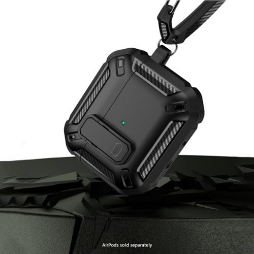 SaharaCase Raider Series Heavy-Duty Case for Apple AirPods 4 and AirPods 4 with Active Noise Cancellation - Scorpion Black SHOP ONLINE