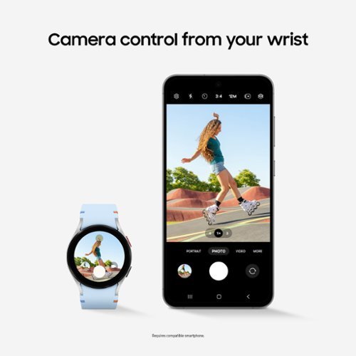 Samsung Galaxy Watch FE Aluminum Smartwatch 40mm LTE with Blue Band - Silver BUY ONLINE