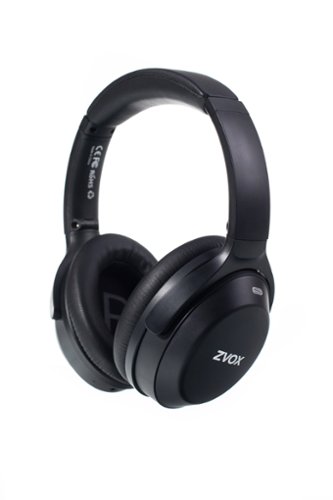 ZVOX - AV52 AccuVoice Over the Ear Headphones - Black-Front_Standard 