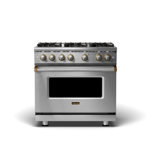Viking - 5 Series 5.1 Cu. Ft. Freestanding Gas Convection Range - Stainless Steel