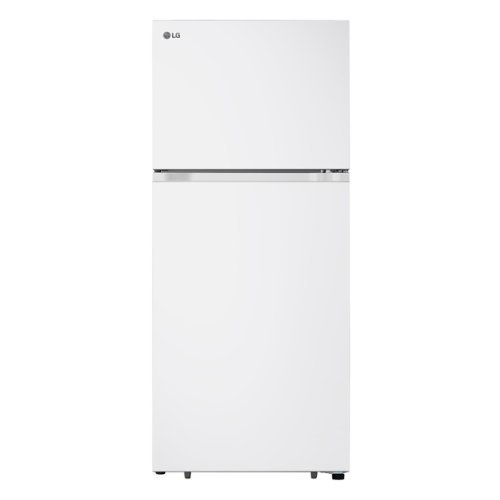 LG - 17.5 Cu. Ft. Garage Ready Top-Freezer Refrigerator with Reversible Doors - White-Front_Standard