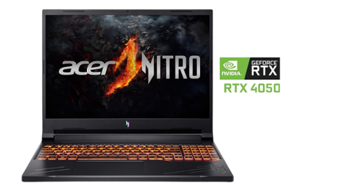 Acer - Refurbished Excellent - Nitro V 16 Gaming Notebook AMD Ryzen 7 8845HS 3.80 GHz 16 GB RAM 1 TB SSD - ANV16-41-R5J0 - Black-Front_Standard 