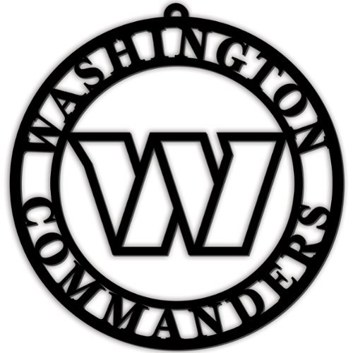 Fan Creations - Washington Commanders 16'' Team Logo Cutout - Black-Front_Standard 