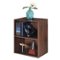 Costway - 2 Tier Open Shelf Night Stand End Table Sofa Side Storage Display Furni - Walnut-Front_Standard
