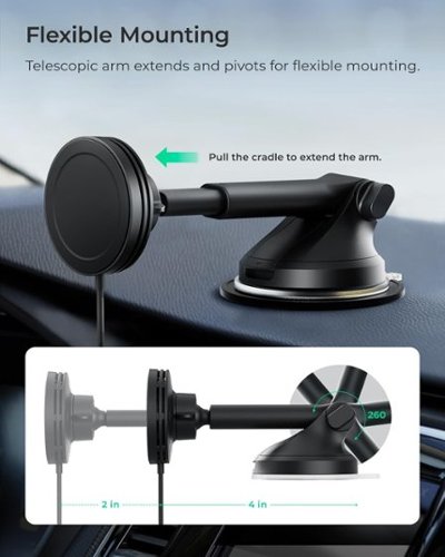 iOttie Velox Qi2 Wireless Dashboard & Windshield Car Mount - Carbon Black WHERE TO BUY