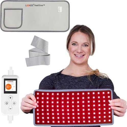 LOOKEE - HealGlow™ Pro Medical Infrared & Red Light Therapy Belt Programmable with 10 Therapy Modes for Full Body Pain Relief - Gray-Front_Standard 