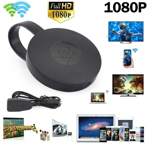 Topteng - G2 1080P WiFi Display Dongle - Wireless TV Stick with DLNA/Airplay/Miracast, No Mode Switch, for iOS/Android/Windows - Black-Front_Standard 