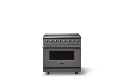 Viking - 36 in. Wide 6 Elements Pro 5 Series 5.6 Cu. Ft. Freestanding Induction Convection Range - Damascus Gray