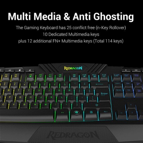 REDRAGON S101-3 Wired Gaming Keyboard and Mouse Combo, RGB Backlit Gaming Keyboard, 3200 DPI Gaming Mouse, Value Combo Set - Black WORLDWIDE DELIVERY