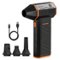 WOLFBOX - Compressed Air Duster, 110000RPM Electric Air Duster, Rechargeable Cordless Mini Turbo Fan for PC Keyboard Cleaner - Black-Front_Standard
