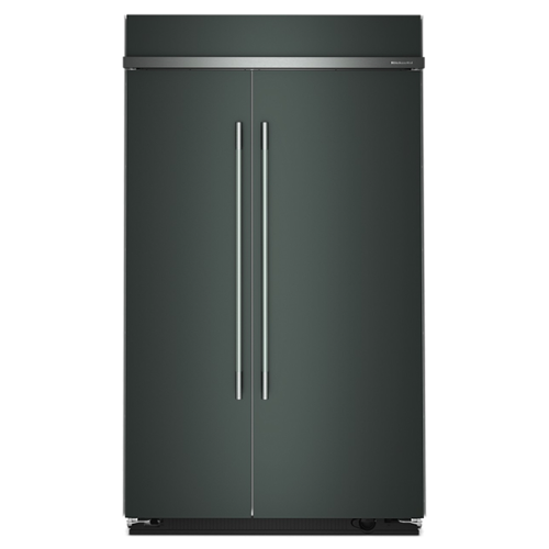 KitchenAid - 30 Cu. Ft. Built-In Side-by-Side Refrigerator with Platinum Interior - Juniper-Front_Standard 