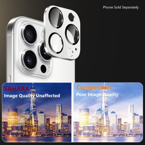 SaharaCase Ultra-Strong Camera Lens Protector for Apple iPhone 16 Pro and 16 Pro Max (2-Pack) - White Titanium GLOBAL SHIPPING