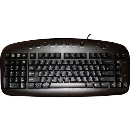 ErgoGuys - LEFT HANDED Ergonomic KEYBOARD WIRED USB Cable Connectivity - USB Interface - Membrane Keyswitch - Black-Front_Standard 