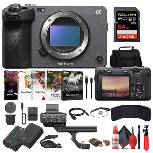 Sony - FX3A Full-Frame Cinema Camera + 64GB Card + Bag + NP-FZ100 Battery + More-Front_Standard 