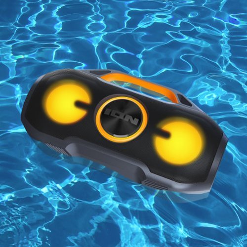 ION Audio AquaSport Max Waterproof 60-Watt Bluetooth Stereo Speaker with Lights - Black GLOBAL SHIPPING